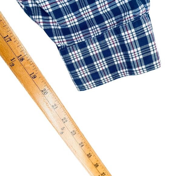 Ralph Lauren Button Down Shirt Men's 2XB Blue Plaid Long Sleeve Blue - Picture 5 of 8